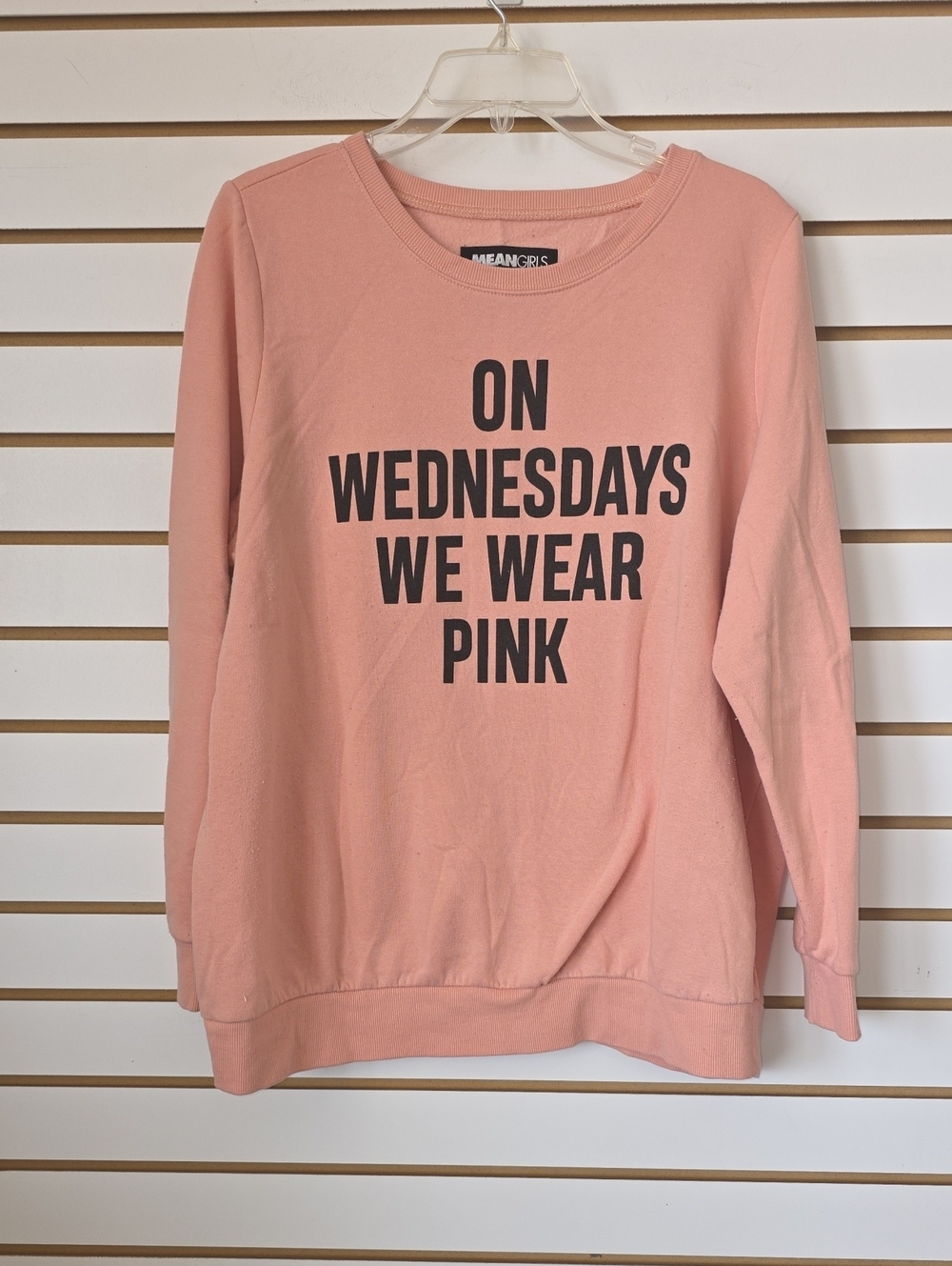 Mean Girls Pink Crewneck Sweatshirt - "On Wednesdays We Wear Pink"